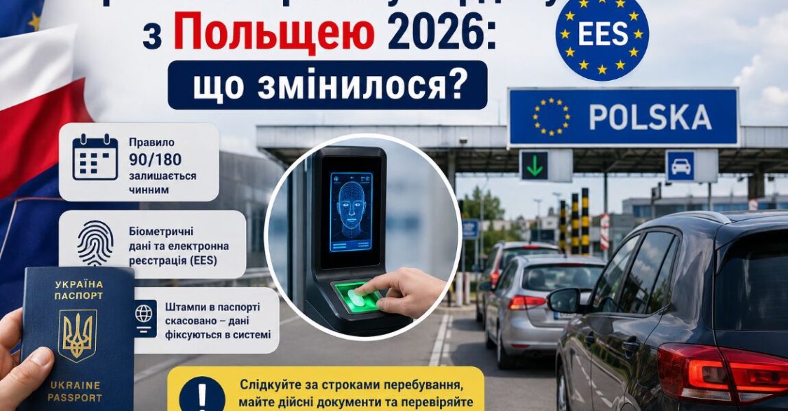 Правила перетину кордону з Польщею 2026: що змінилося?